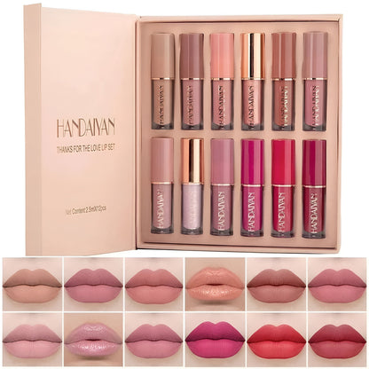 Handaiyan Matte Liquid Lipstick - 12 Pcs Set